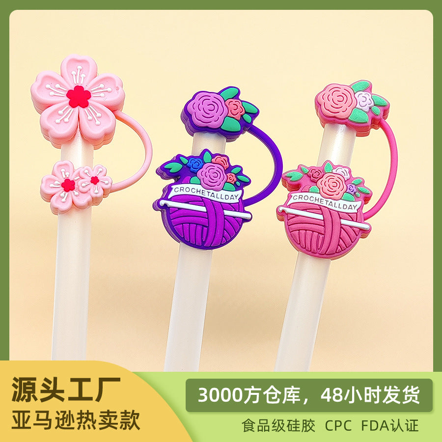 Wholesale 20pcs Food grade silicone dustproof straw cap